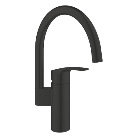 Dřezová baterie GROHE Eurosmart s otočným ramínkem černá matná 332022433