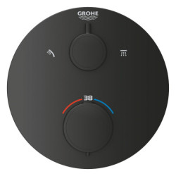 Sprchový systém GROHE Precision Thermostat včetně podomítkového tělesa černá matná 348832430