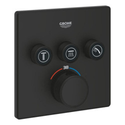 Sprchová a vanová baterie GROHE Grohtherm Smartcontrol bez podomítkového tělesa phantom black 102167KF00