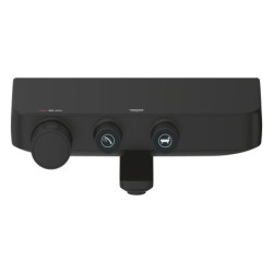 Vanová baterie GROHE Grohtherm Smartcontrol s poličkou phantom black 102168KF00