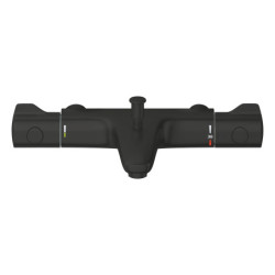 Vanová baterie GROHE Grohtherm 800 bez sprchového setu 150 mm černá matná 1022062430