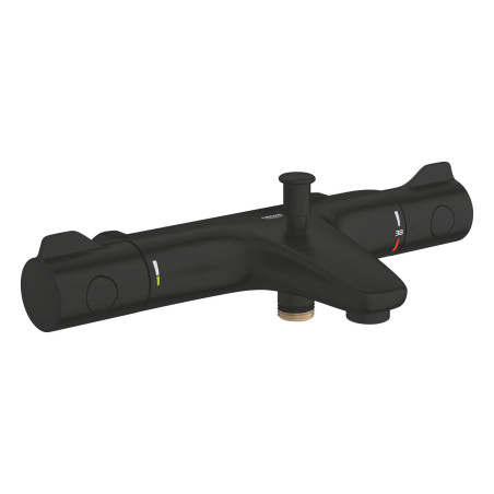 Vanová baterie GROHE Grohtherm 800 bez sprchového setu 150 mm černá matná 1022062430