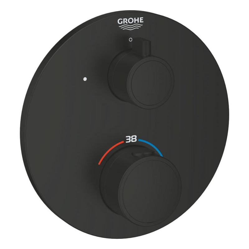 Sprchová baterie GROHE Grohtherm bez podomítkového tělesa černá matná 1022122430