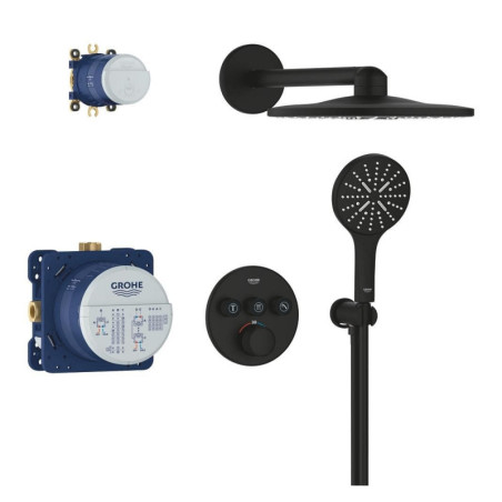 Sprchový systém GROHE Grohtherm Smartcontrol včetně podomítkového tělesa phantom black 34863KF0