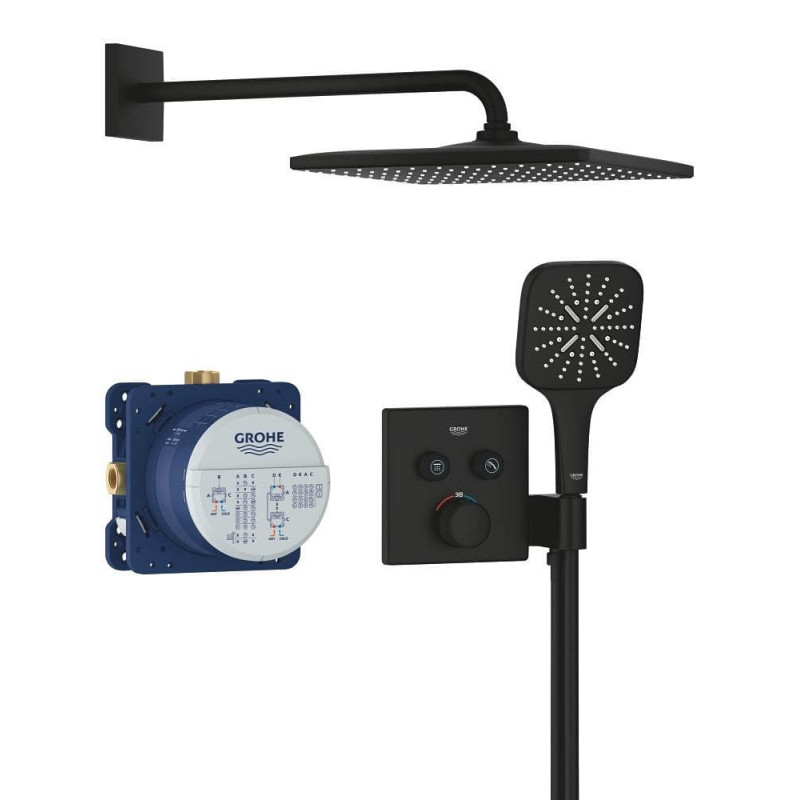 Sprchový systém GROHE Grohtherm Smartcontrol včetně podomítkového tělesa phantom black 34865KF0