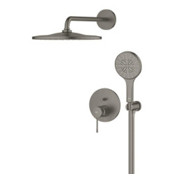 Sprchový systém GROHE Essence včetně podomítkového tělesa kartáčovaný Hard Graphite 25287AL0