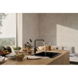 Dřezová baterie Hansa Vantis Style s otočným ramínkem černá matná 5421220933