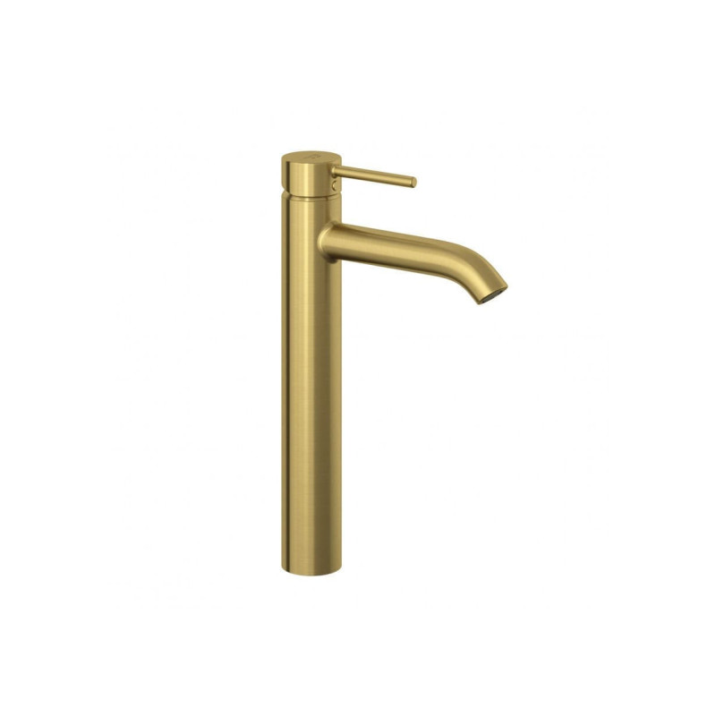 Vysoká umyvadlová baterie Kludi Bozz bez výpusti kartáčované zlato 38286N076