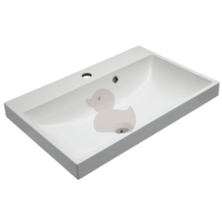 Koupelnová skříňka s umyvadlem Naturel Cube Way 80x40 cm bílá/wenge CUBE280ZW