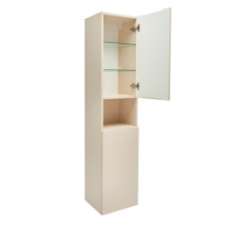 Koupelnová skříňka vysoká s košem na prádlo SAT Feel 36x165x32 cm béžová mat SATFEELV36BEK