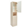 Koupelnová skříňka vysoká s košem na prádlo SAT Feel 36x165x32 cm béžová mat SATFEELV36BEK