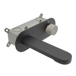 Umyvadlová baterie SAT Fusion včetně podomítkového tělesa páka beton SATBSFU101BC