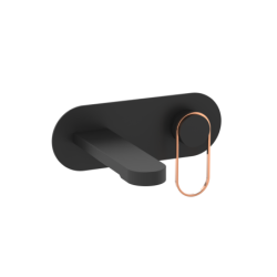 Umyvadlová baterie SAT Fusion včetně podomítkového tělesa černá/bronz SATBSFU101CPCBR