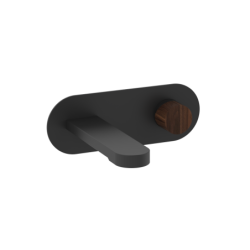 Umyvadlová baterie SAT Fusion včetně podomítkového tělesa páka tmavé dřevo SATBSFU101DTC