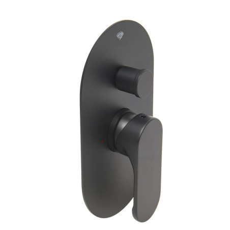 Sprchová a vanová baterie SAT Fusion včetně podomítkového tělesa matná černá SATBSFU215CPC