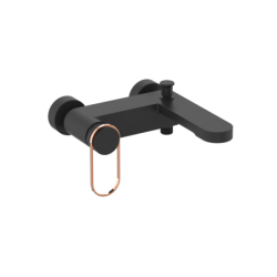 Vanová baterie SAT Fusion bez sprchového setu 150 mm černá/bronz SATBSFU222CPCBR