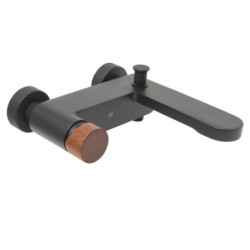 Vanová baterie SAT Fusion bez sprchového setu 150 mm páka tmavé dřevo SATBSFU222DTC