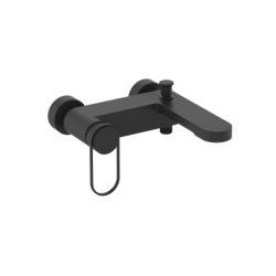 Vanová baterie SAT Fusion bez sprchového setu 150 mm matná černá SATBSFU222KPCC