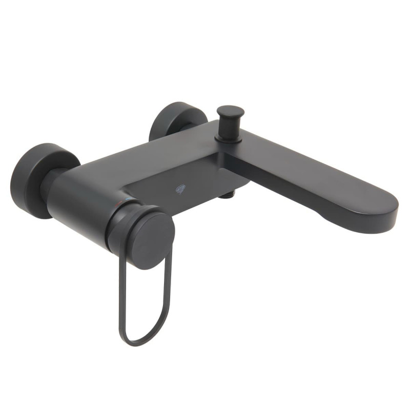 Vanová baterie SAT Fusion bez sprchového setu 150 mm matná černá SATBSFU222KPCC