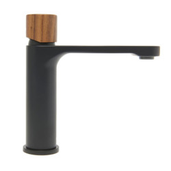 Umyvadlová baterie SAT Fusion bez výpusti páka tmavé dřevo SATBSFU271DTC