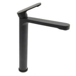 Vysoká umyvadlová baterie SAT Fusion bez výpusti matná černá SATBSFU285CPC