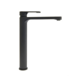 Vysoká umyvadlová baterie SAT Fusion bez výpusti matná černá SATBSFU285CPC