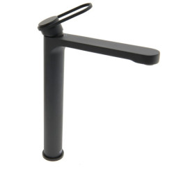 Vysoká umyvadlová baterie SAT Fusion bez výpusti matná černá SATBSFU285KPCC