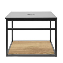 Koupelnová skříňka s žulovou krycí deskou Naturel Industrial 59x45x45 cm černá mat KONZOLEUM60DZ