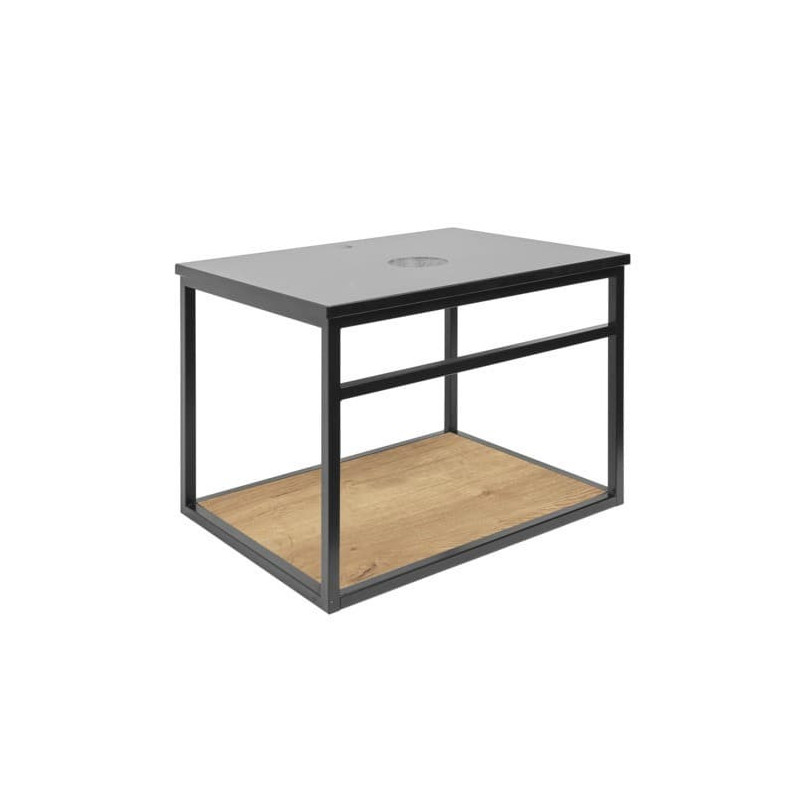 Koupelnová skříňka s žulovou krycí deskou Naturel Industrial 59x45x45 cm černá mat KONZOLEUM60DZ