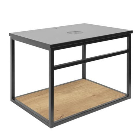 Koupelnová skříňka s žulovou krycí deskou Naturel Industrial 59x45x45 cm černá mat KONZOLEUM60DZ