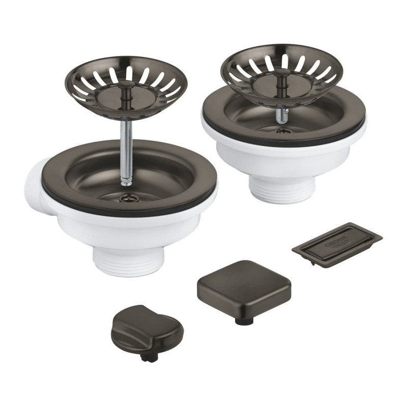 Výpust k dřezu GROHE kartáčovaný Hard Graphite 40998AL0