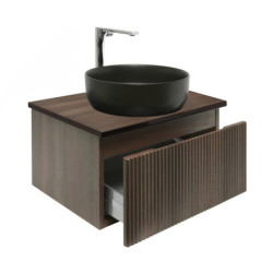 Koupelnová skříňka s umyvadlem a baterií SAT Evolution 58x30x44,8 cm ořech mat SATEVO60NADBUC