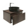 Koupelnová skříňka s umyvadlem a baterií SAT Evolution 58x30x44,8 cm ořech mat SATEVO60NADBUC