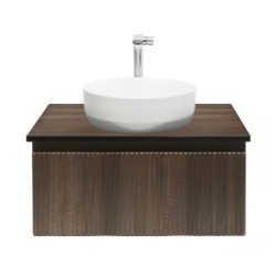 Koupelnová skříňka s umyvadlem a baterií SAT Evolution 78x30x44,8 cm ořech mat SATEVO80NADBUB