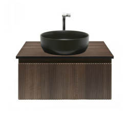 Koupelnová skříňka s umyvadlem a baterií SAT Evolution 78x30x44,8 cm ořech mat SATEVO80NADBUC