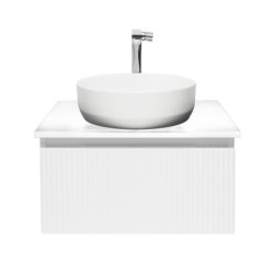 Koupelnová skříňka s umyvadlem a baterií SAT Evolution 58x30x44,8 cm bílá mat SATEVO60WMDBUB