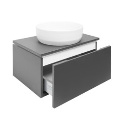 Koupelnová skříňka s krycí deskou SAT Feel 60x30x46 cm antracit mat SATFEEL60ANTD