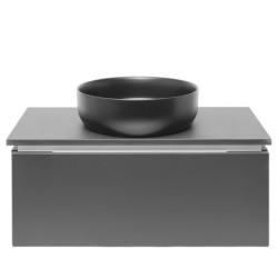 Koupelnová skříňka s deskou SAT Feel 80x30x46 cm antracit mat SATFEEL80ANTD