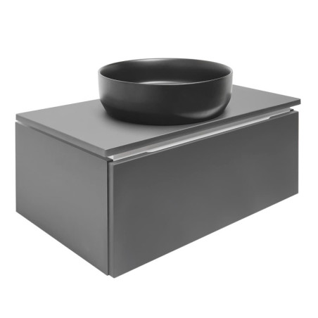 Koupelnová skříňka s deskou SAT Feel 80x30x46 cm antracit mat SATFEEL80ANTD