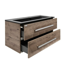 Koupelnová skříňka s umyvadlem SAT Cube Way 100x53x46 cm dub wellington mat CUBE461002DWMODC