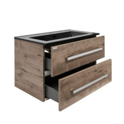 Koupelnová skříňka s umyvadlem SAT Cube Way 80x53x46 cm dub wellington mat CUBE46802DWMODC