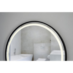 Zrcadlo se senzorem SAT 70x70 cm černá SATZKULED70CE