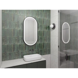 Zrcadlo se senzorem SAT 40x80 cm černá SATZOVLED4080CE