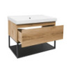 Koupelnová skříňka s umyvadlem SAT B-Way 79x30x45 cm dub BWAY80OAKFU1