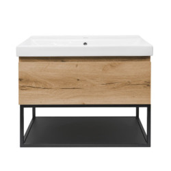 Koupelnová skříňka s umyvadlem SAT B-Way 79x30x45 cm dub BWAY80OAKFU1