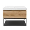 Koupelnová skříňka s umyvadlem SAT B-Way 79x30x45 cm dub BWAY80OAKFU1