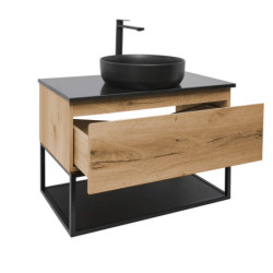 Koupelnová skříňka s umyvadlem SAT B-Way 79x30x45 cm dub BWAY80OAKTKFUB