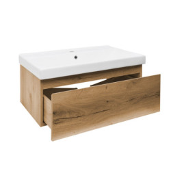 Koupelnová skříňka s umyvadlem SAT B-Way 79x30x45 cm dub BWAY80OAKU1