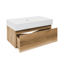 Koupelnová skříňka s umyvadlem SAT B-Way 79x30x45 cm dub BWAY80OAKU2