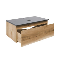 Koupelnová skříňka s žulovou krycí deskou SAT B-Way 79x30x45 cm dub BWAY80OAKZ